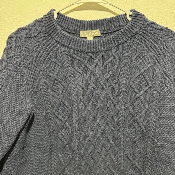J.Crew Navy Cable Knit Sweater - Picture 3 of 3
